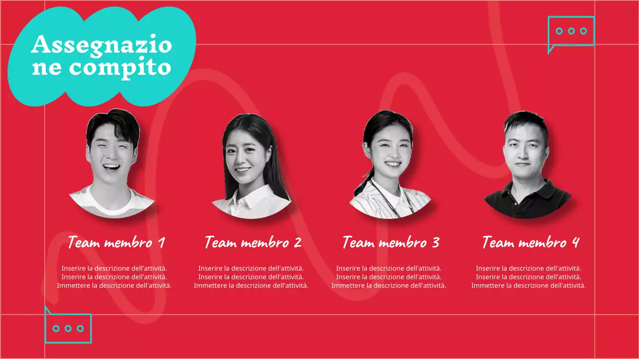 Verbale di marketing di tendenza in rosso e menta