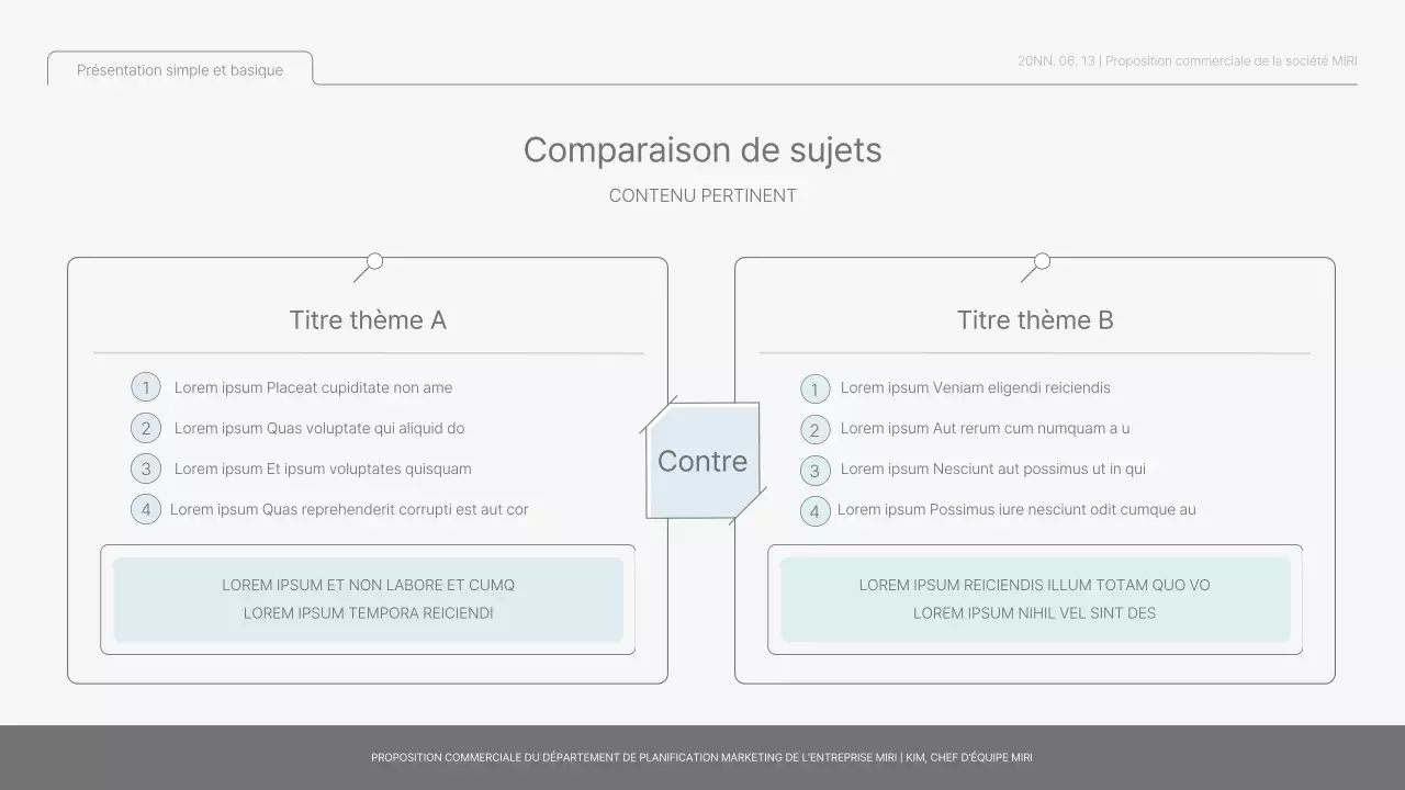 Rapport de base simple en bleu clair et vert clair
