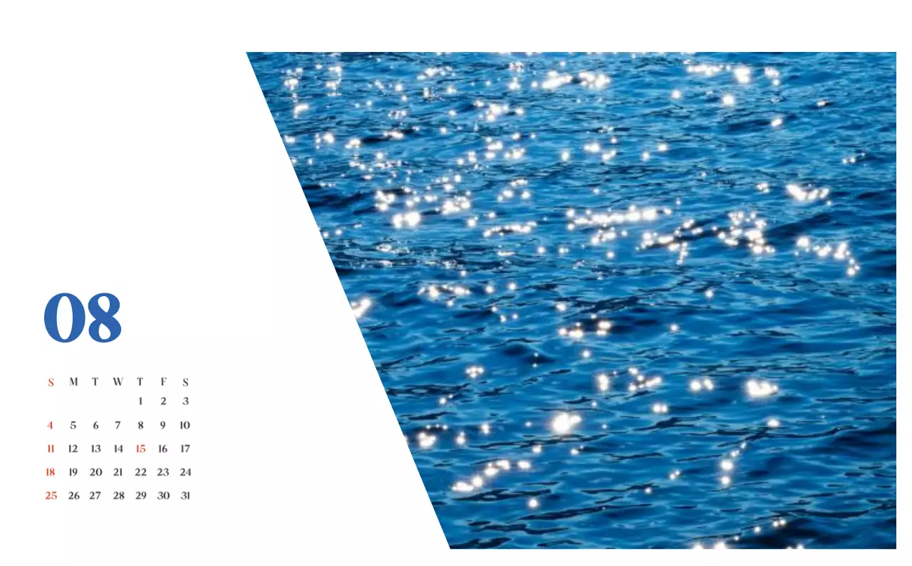 Ziekenhuiskalender met seizoensgebonden landschapsfoto's