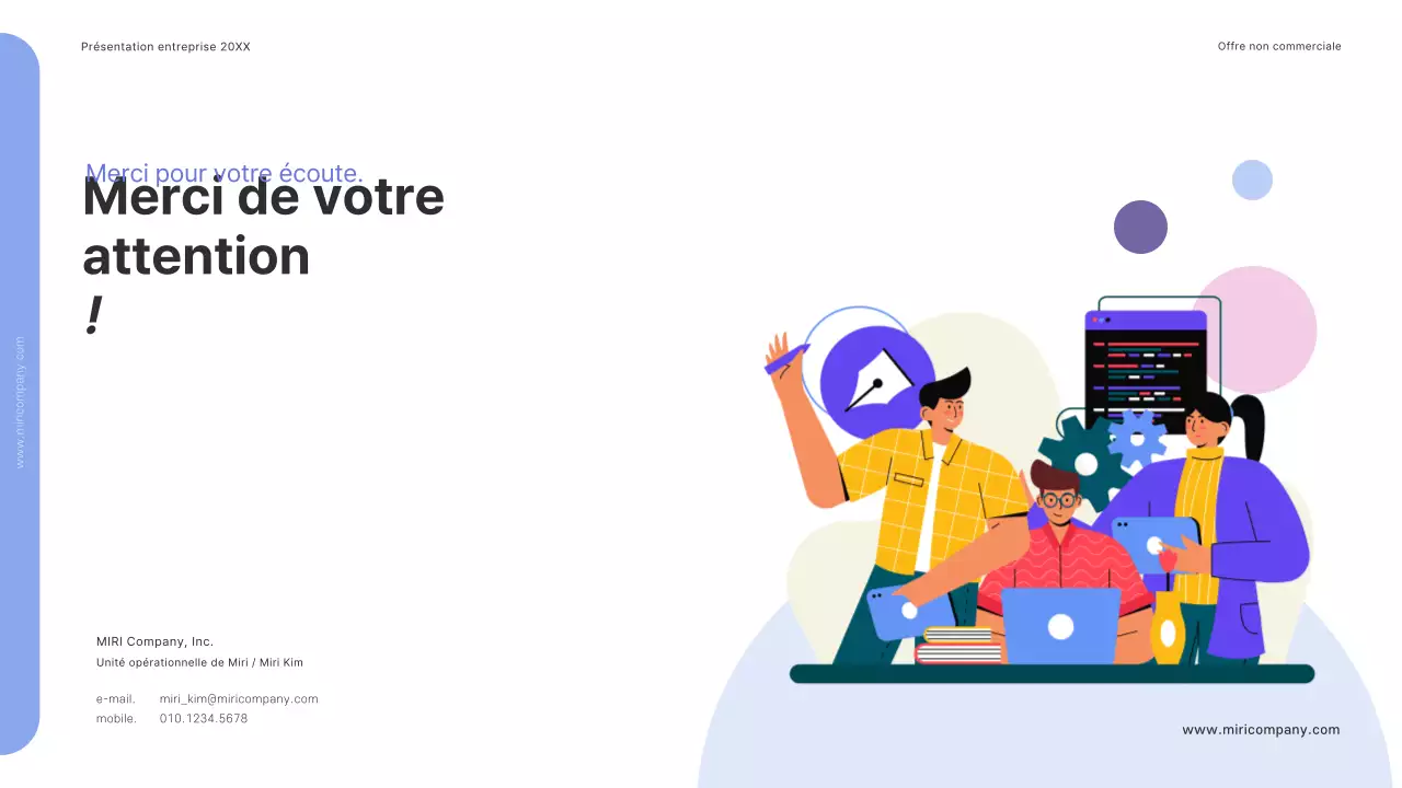 Une proposition d'offre simple et réussie en bleu