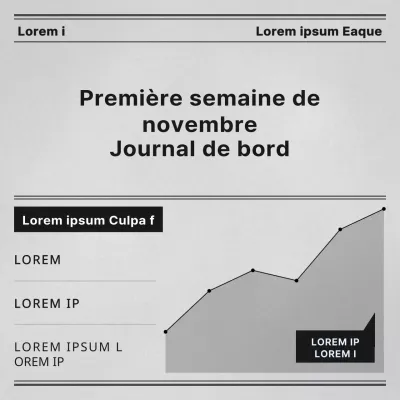 Un simple rapport de journal gris et noir