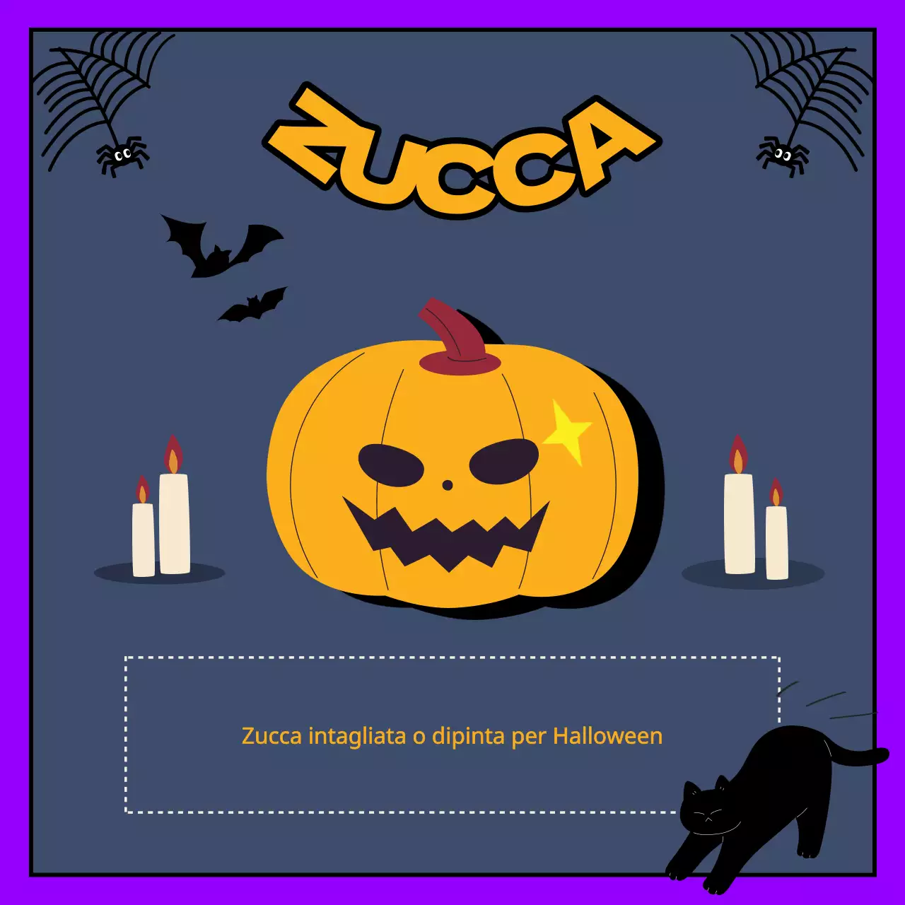 Promuovere fantastiche idee di decorazione per Halloween in viola e arancione