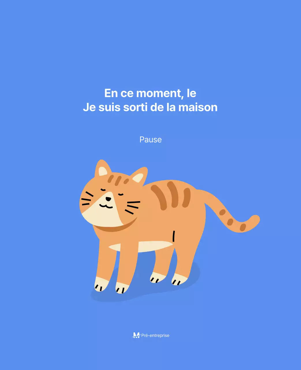 Calendrier de motivation avec des illustrations énergiques et des citations positives sur un fond bleu clair