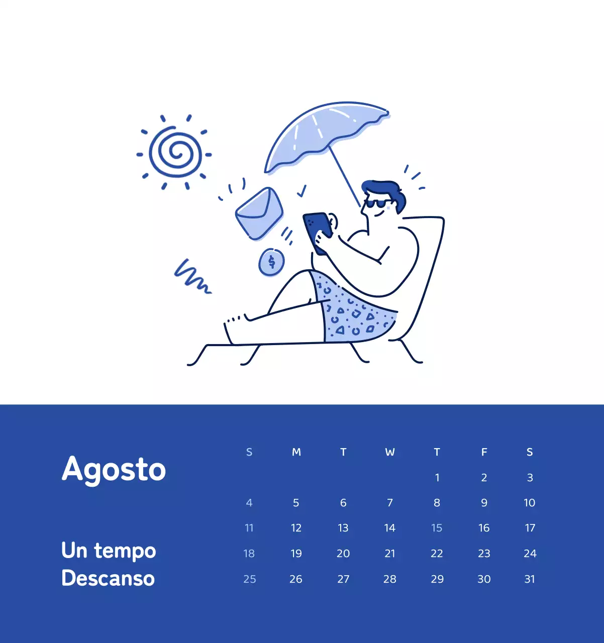 Un calendario con ilustraciones llenas de color y emoción