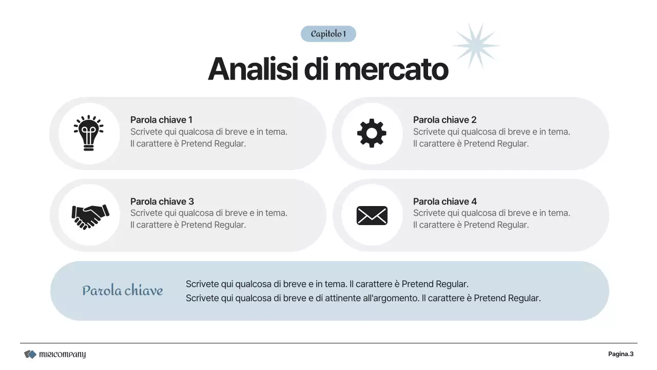 Un semplice business plan in grigio e bianco