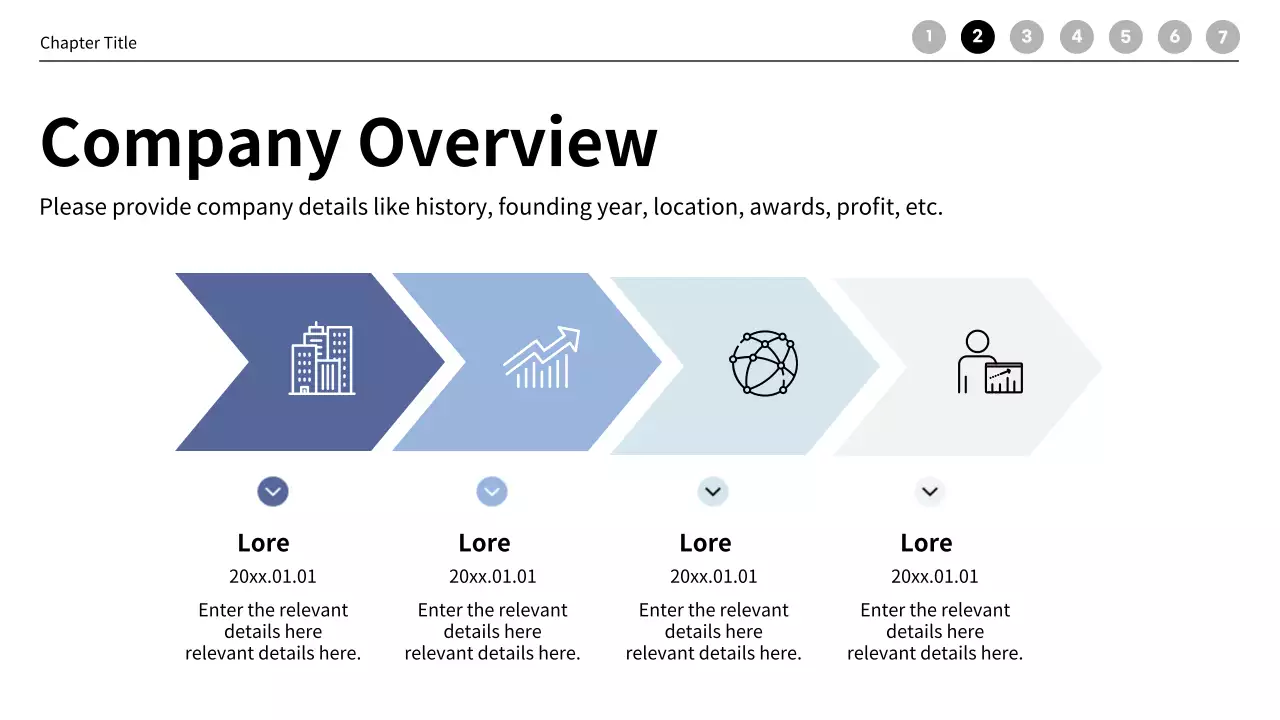 Modern meeting business company profile in blue