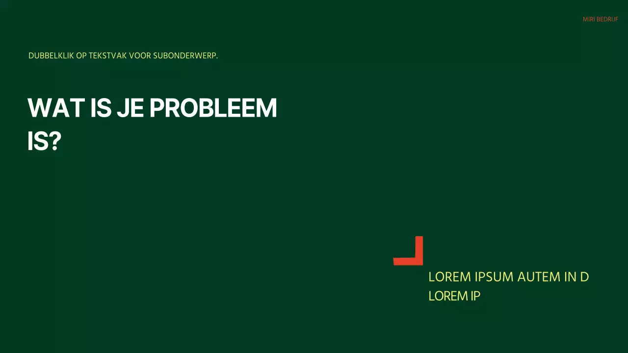 Eenvoudige vergaderagenda in oranje en groen