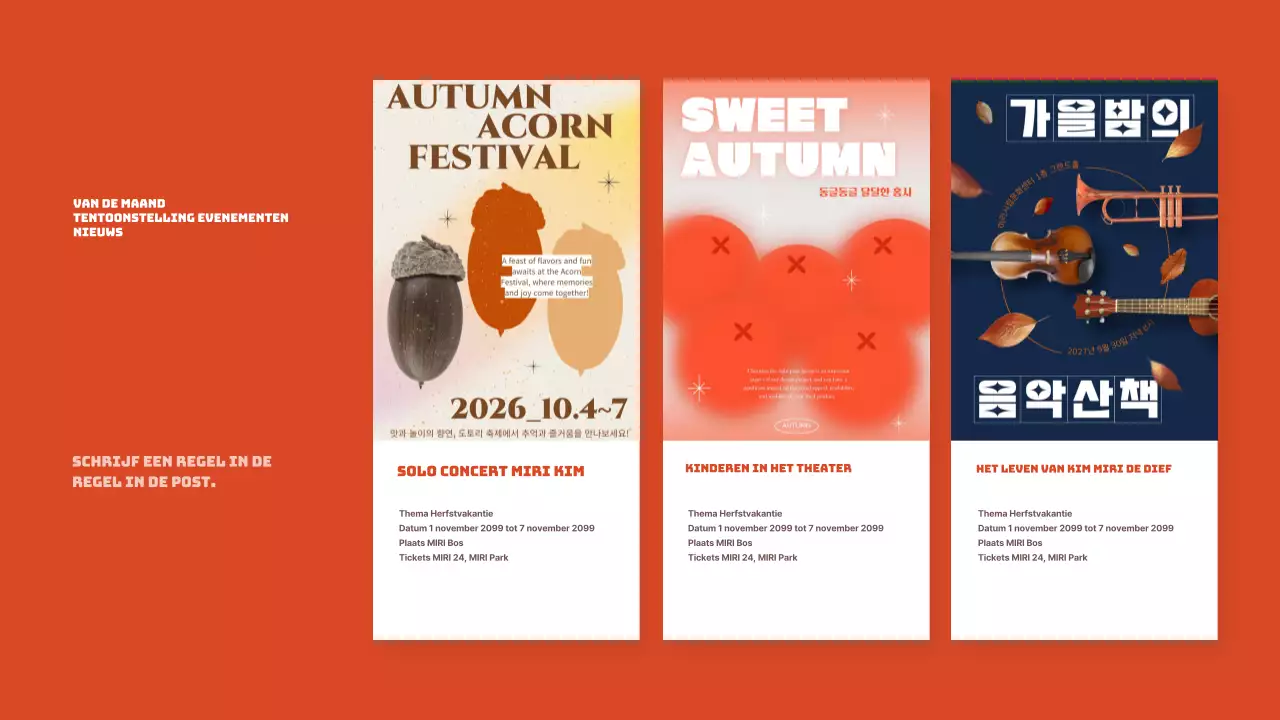 Promoot een eenvoudige nieuwsbrief over lokaal toerisme met oranje accenten