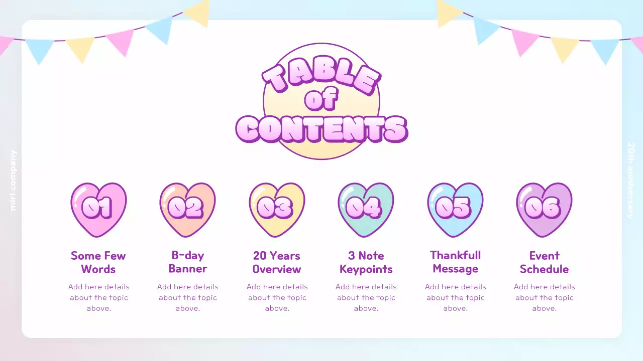 핑크 플레이풀 기념일 발표 프레젠테이션