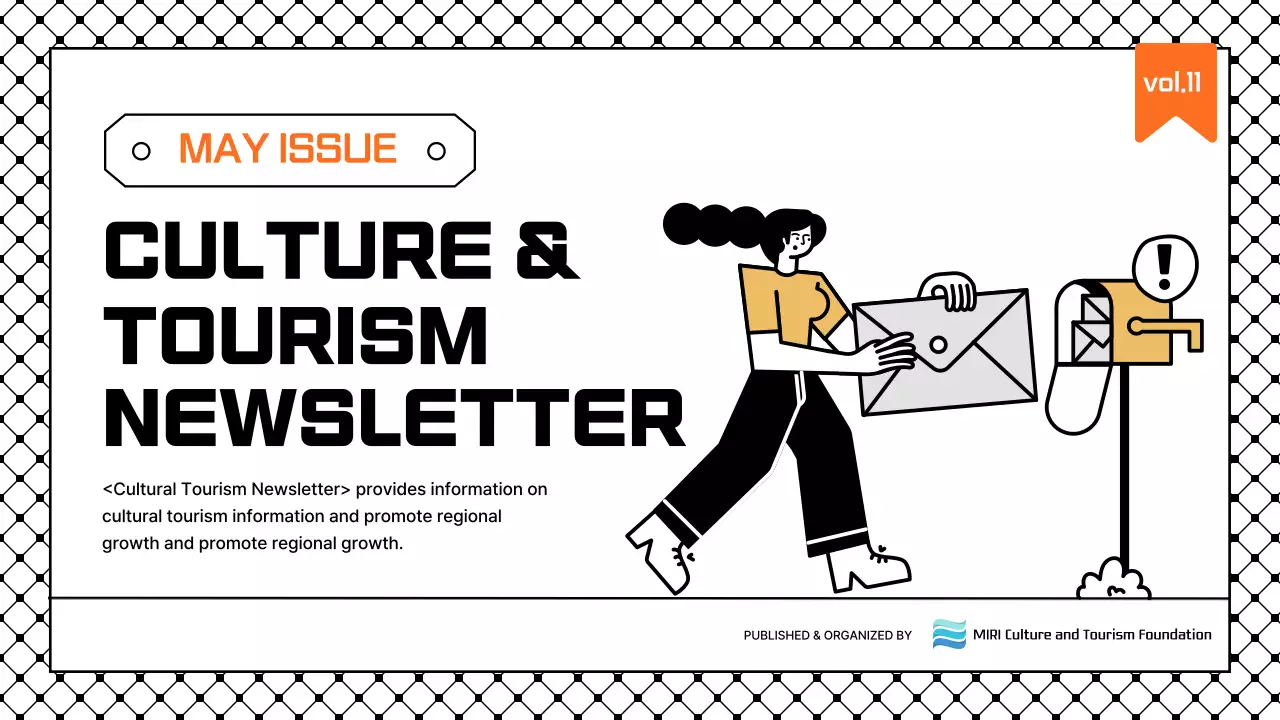 Orange Modern Tourism Newsletter Presentation