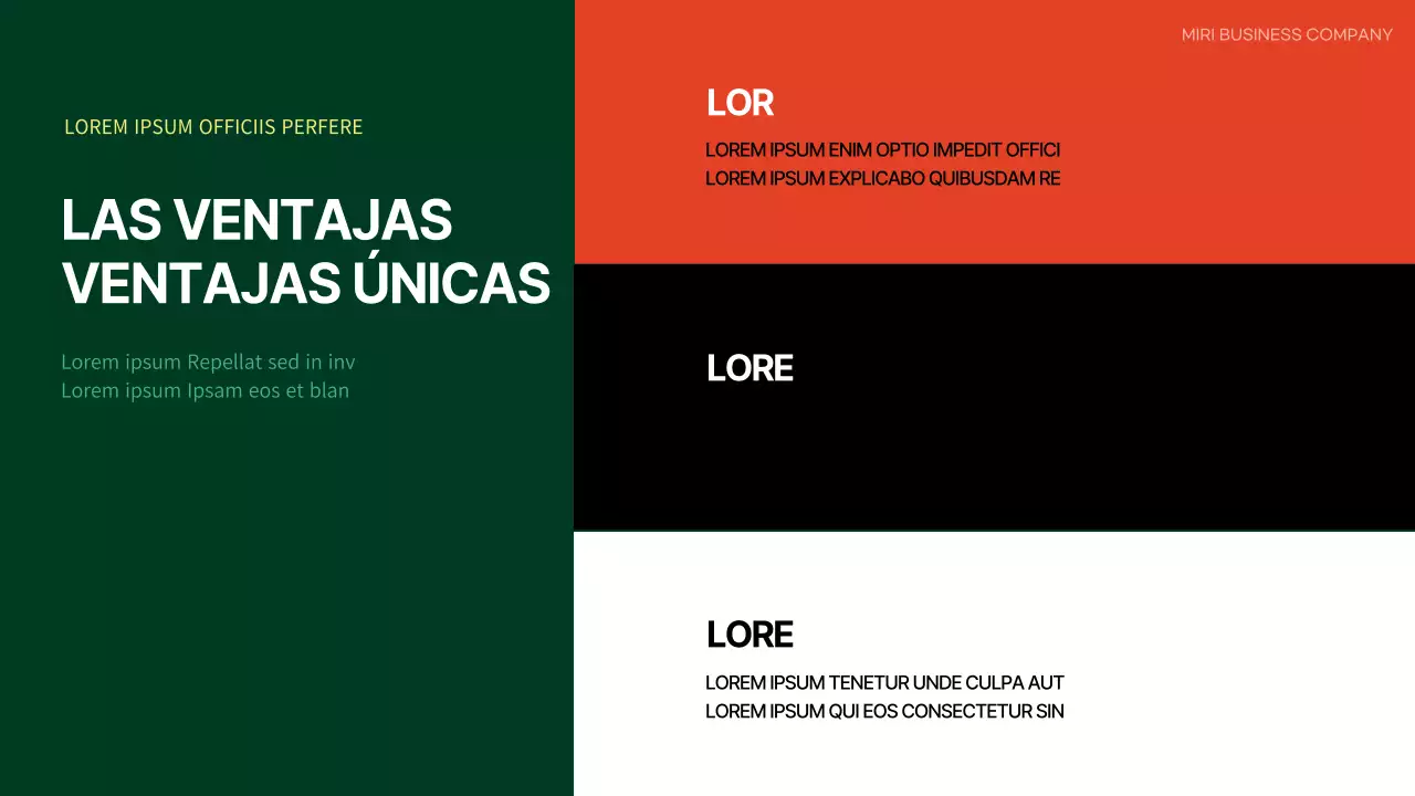 Orden del día sencillo en naranja y verde