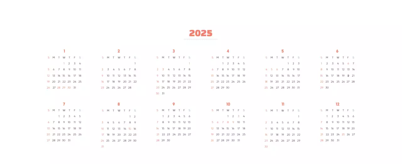 Calendario di lavoro con splendide illustrazioni