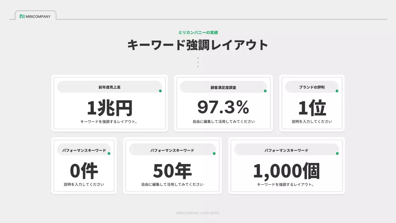 緑 シンプル 会社 プレゼンテーション
