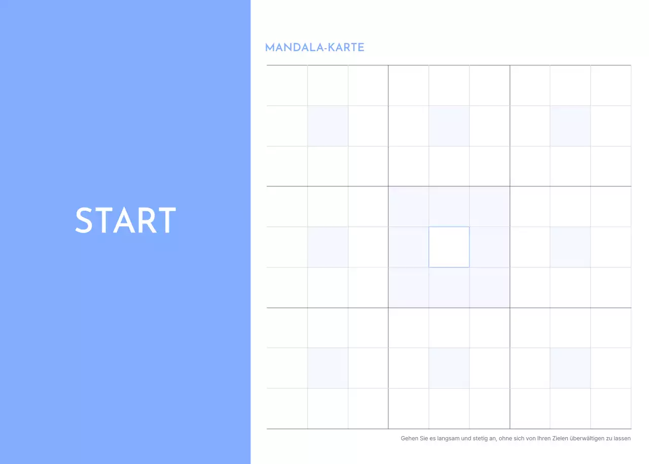 Zielverfolgungskalender mit einem Hauch von Blau