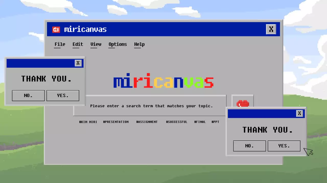 그레이 레트로 컴퓨터 가이드 프레젠테이션