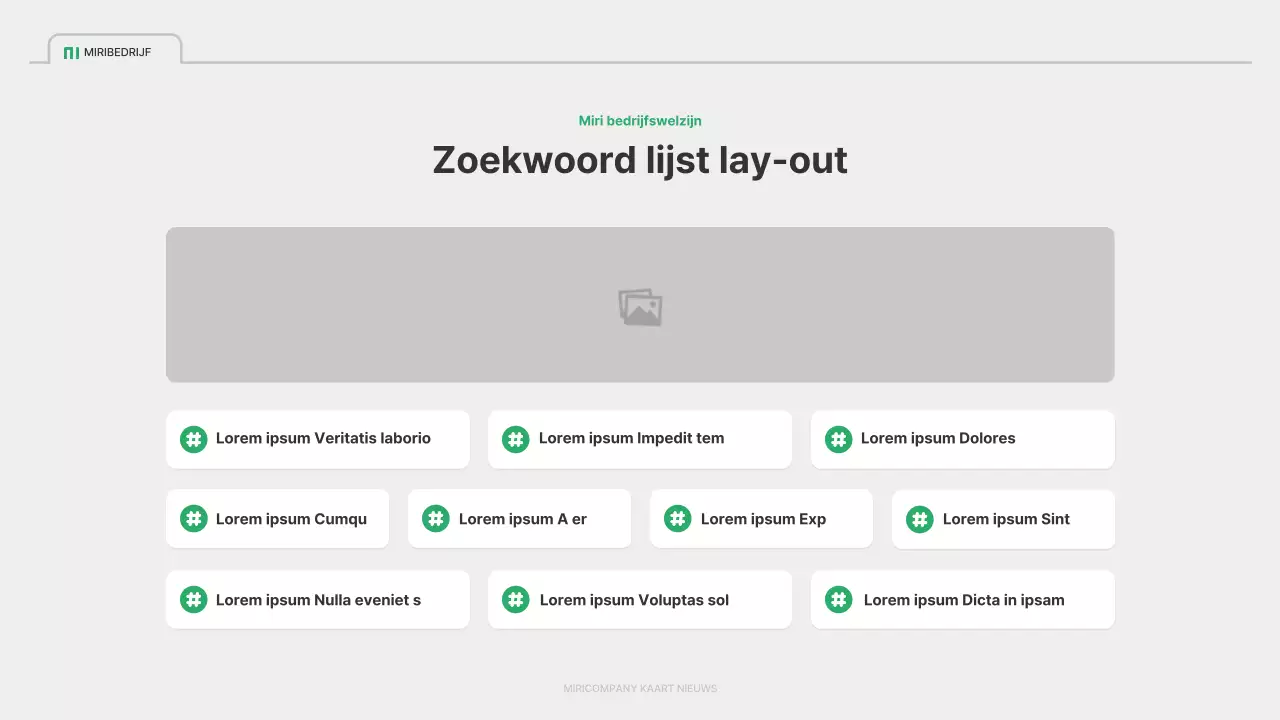 Een eenvoudig groen en grijs bedrijfsprofiel