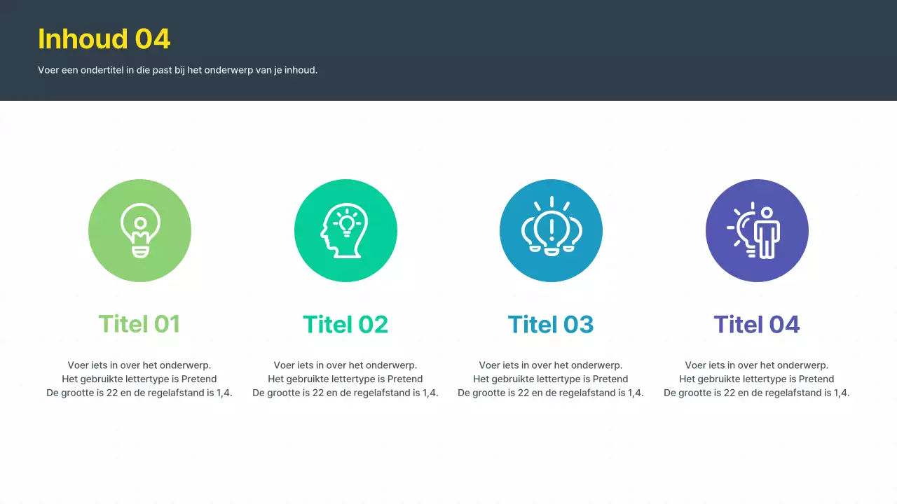 Modern idee voorstel in geel en grijs