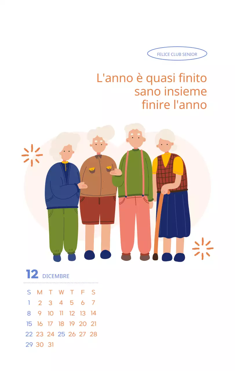 Calendario di lavoro con splendide illustrazioni