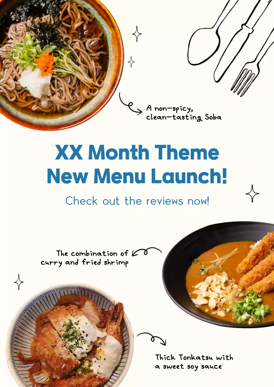 Beige Modern Food Promotion Poster