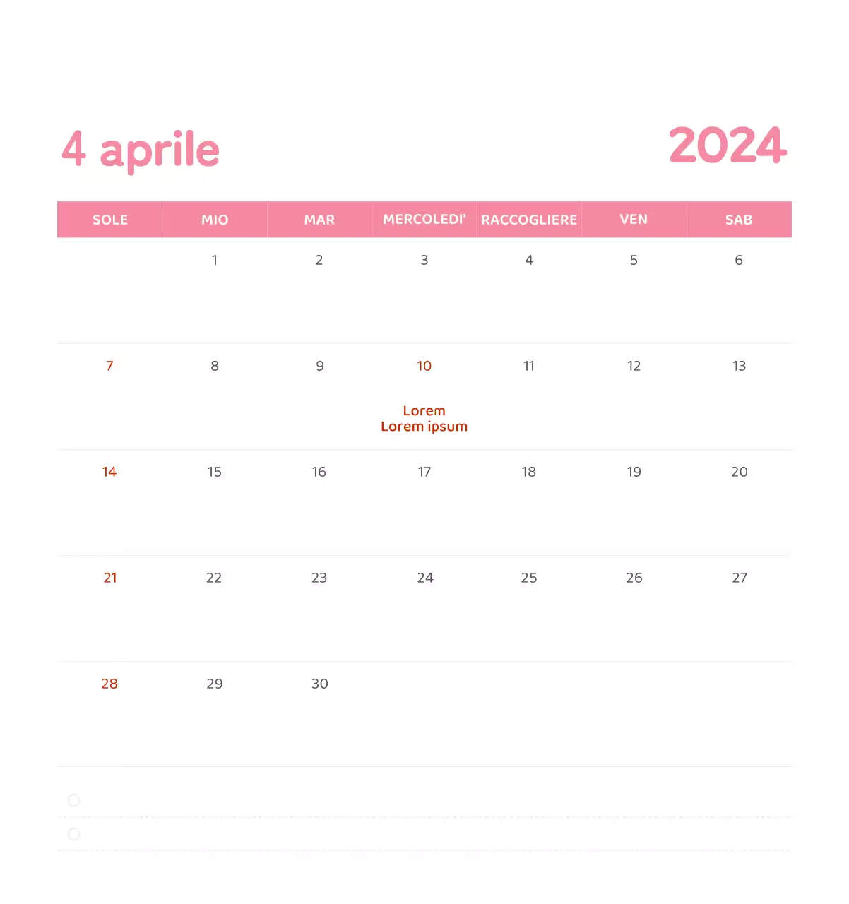 Un calendario con illustrazioni colorate ed emozionali
