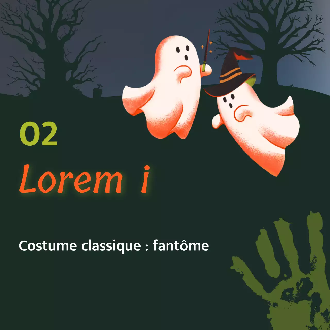 Voici le costume de science-fiction vert et orange pour Halloween