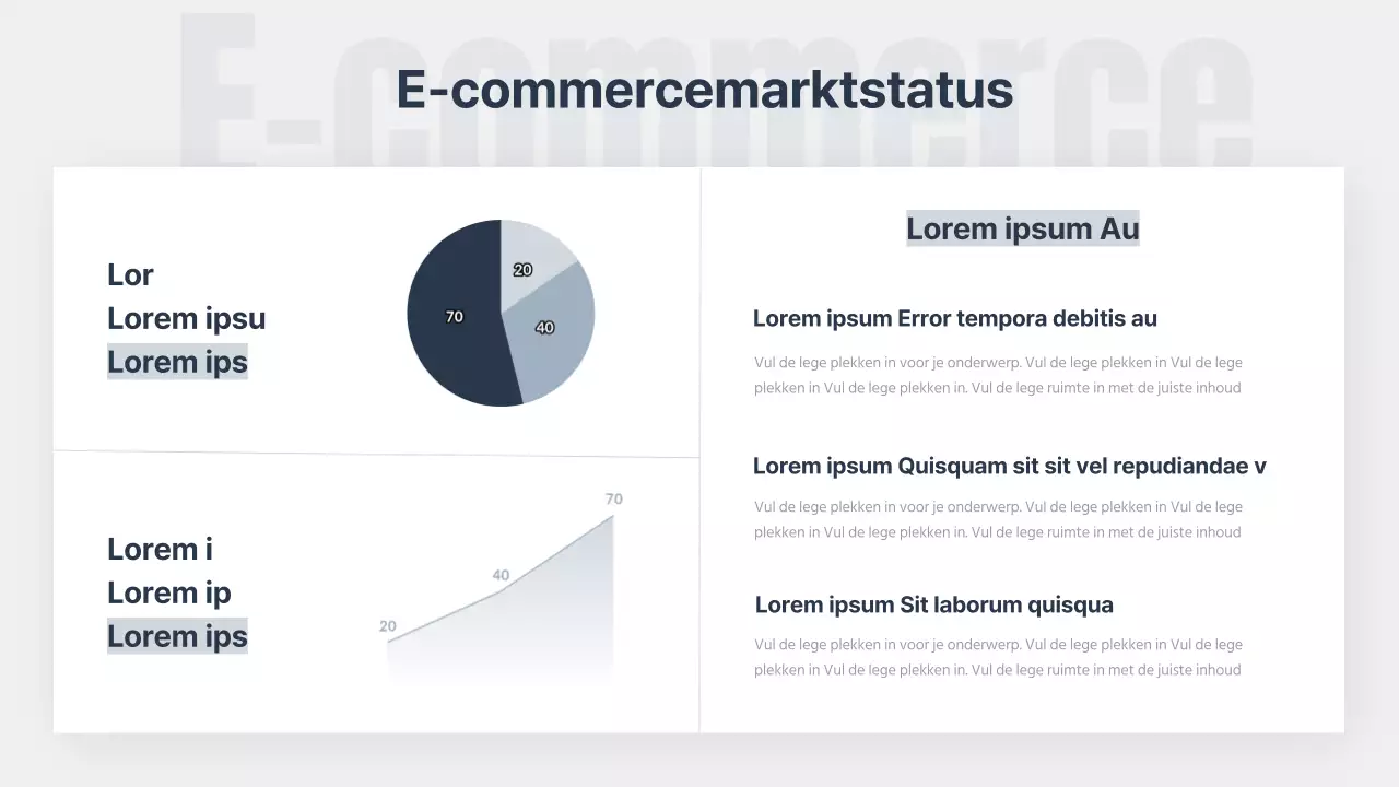 Een modern marktonderzoeksrapport over marineblauwe accenten