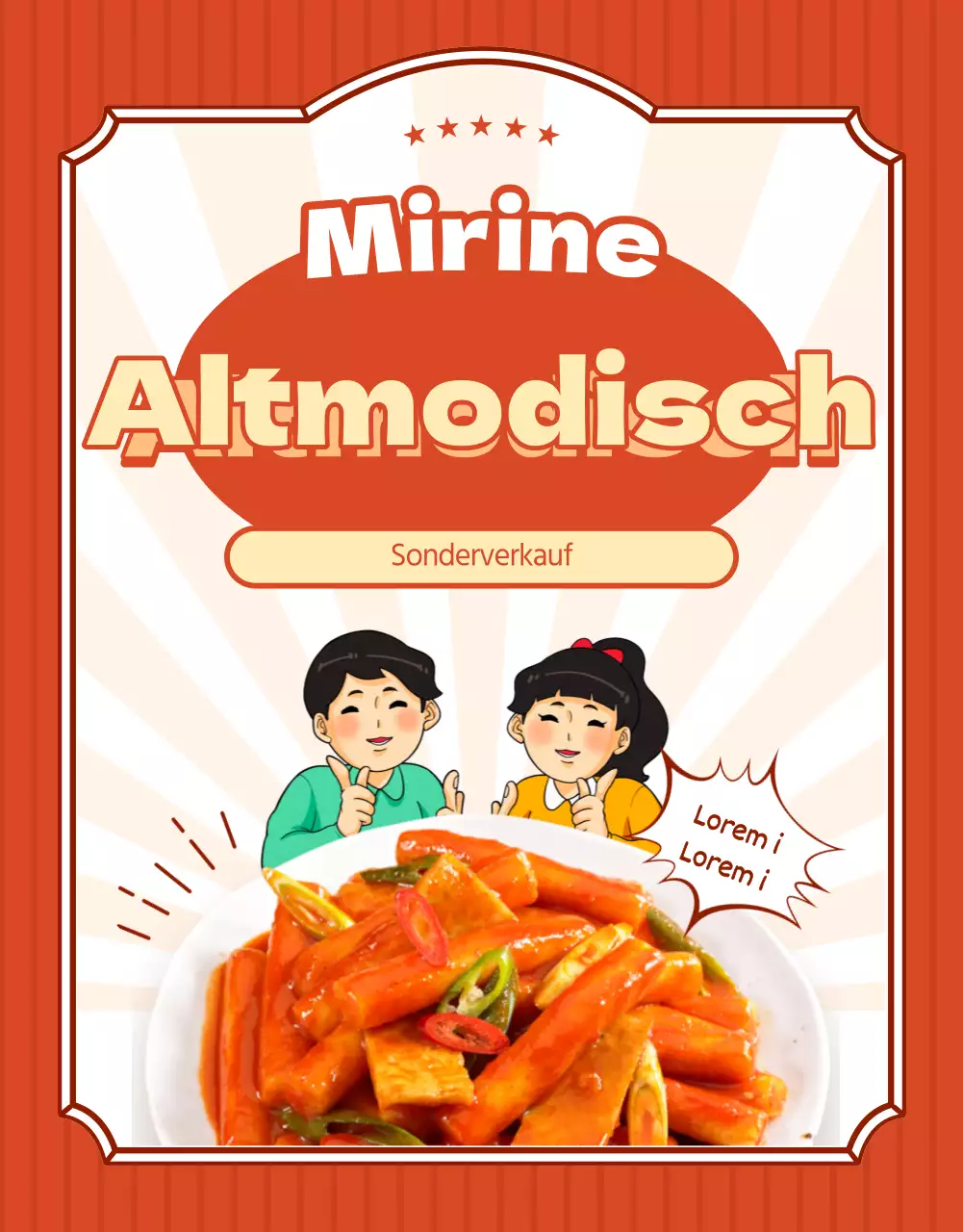 Fördern Sie einen roten Retro-Look