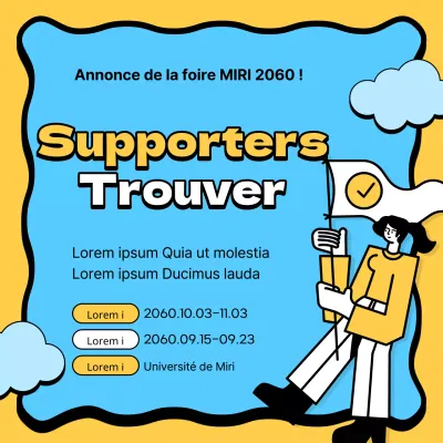 Un simple appel à soutien jaune et bleu clair