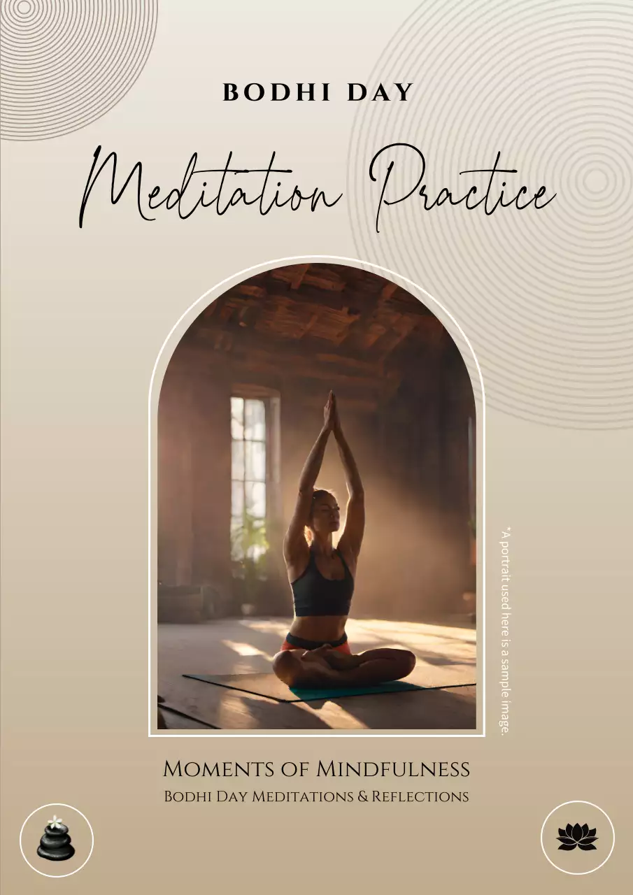 Beige Minimalist Meditation Guide Poster