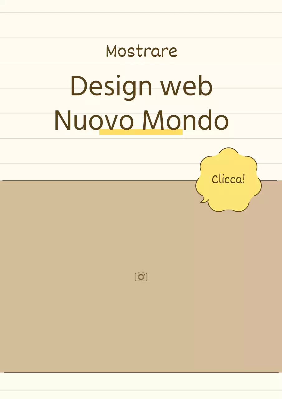 Una semplice presentazione di prodotto per lo storytelling in giallo e beige