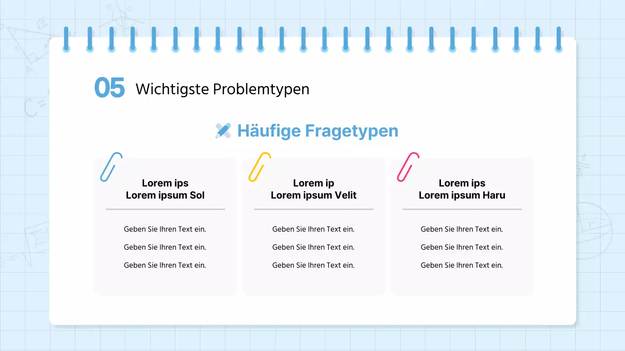 Kitschige Mathe-Schulmaterialien in Hellblau und Gelb