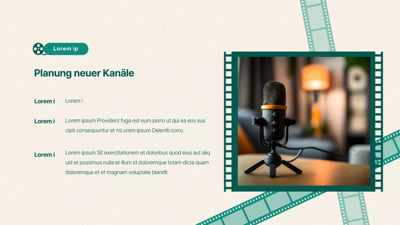 Vintage Video Content Brief in Grün und Beige