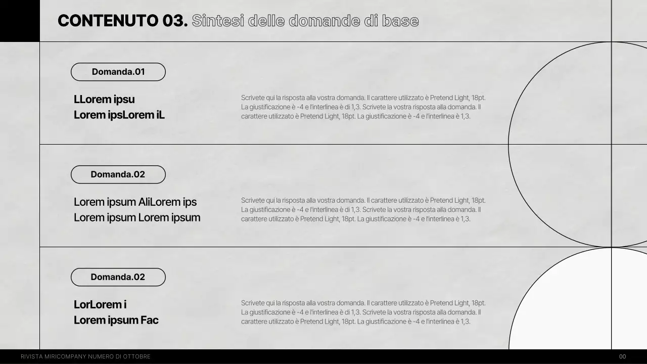 Una moderna rivista di interviste in casa in bianco e nero