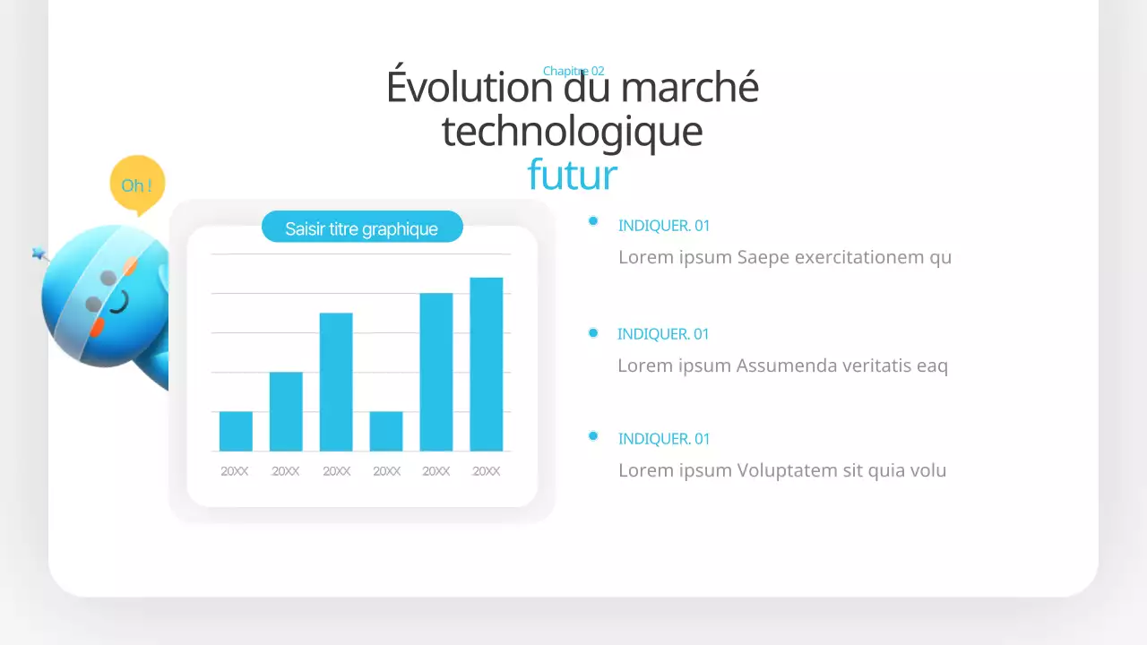 Une plate-forme de formation à la prospective technologique kitsch, bleue et jaune.