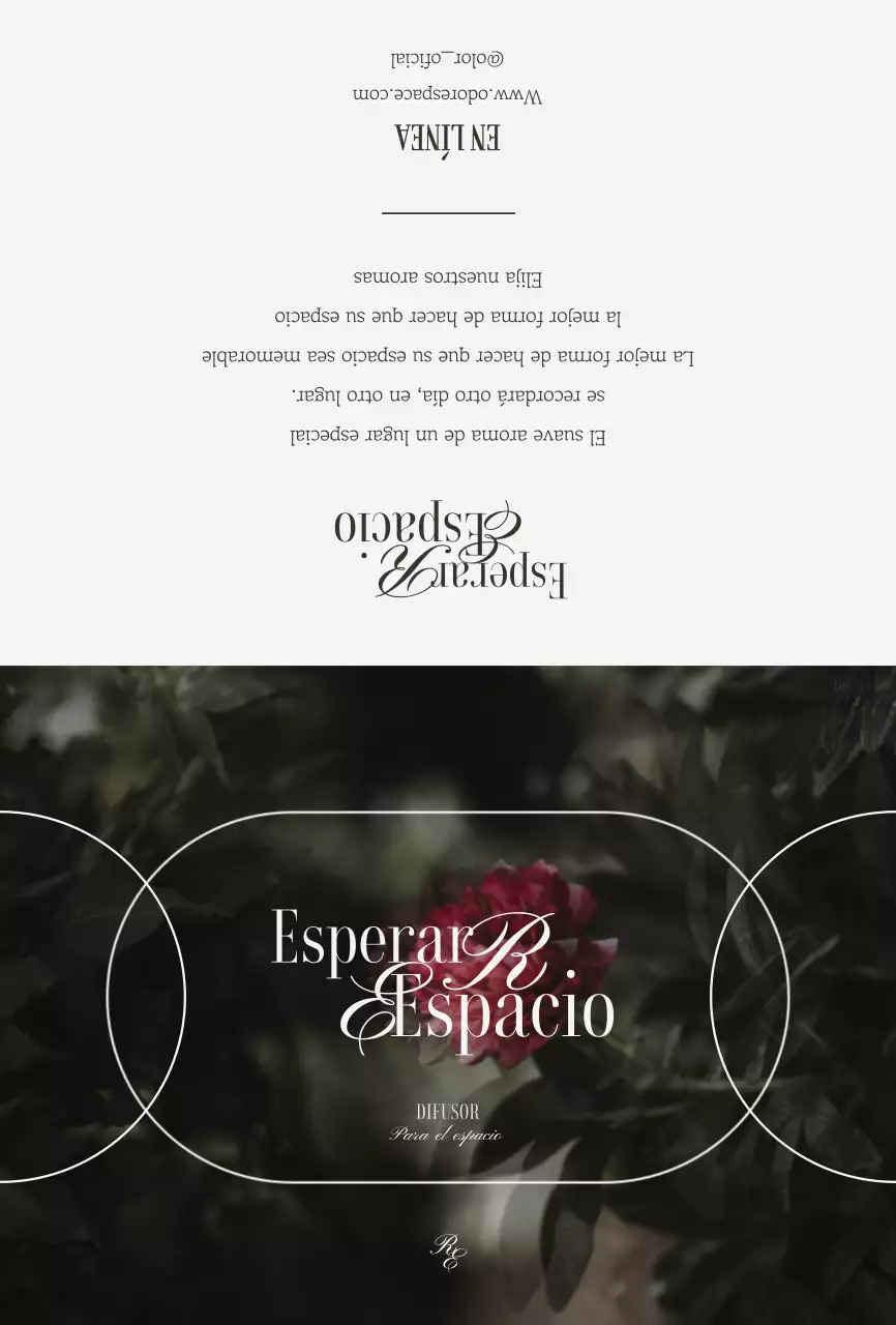 Un lujoso difusor con imágenes florales vintage en colores apagados para mostrar los productos.