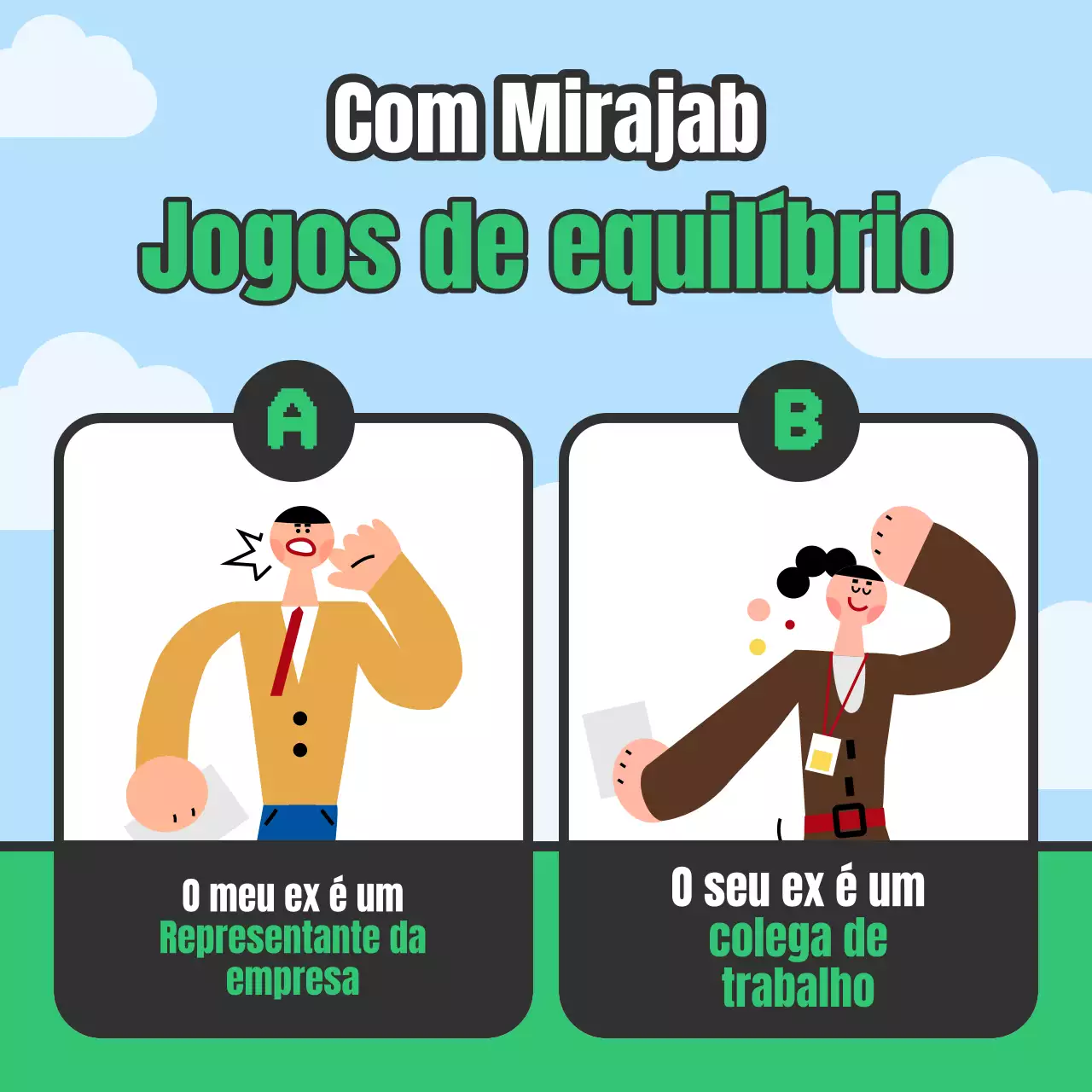 Um jogo de equilíbrio de conceito simples em verde e preto @greenblack