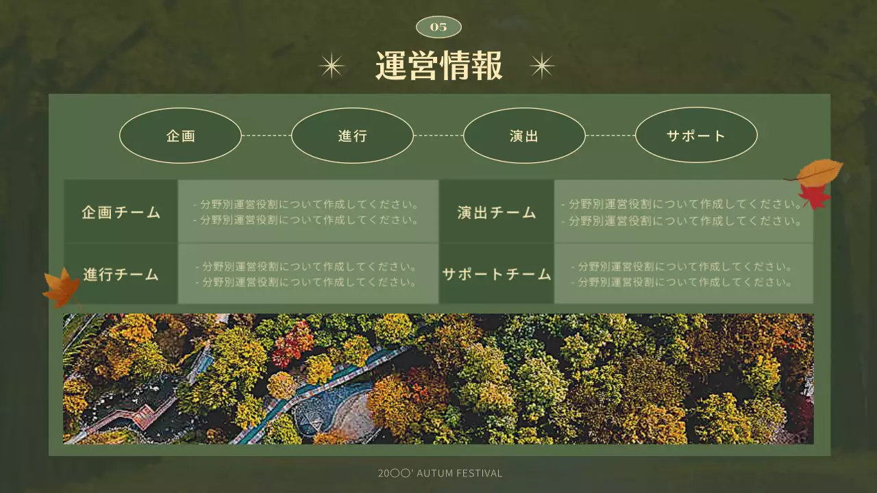 緑 モダン フェスティバル パンフレット プレゼンテーション