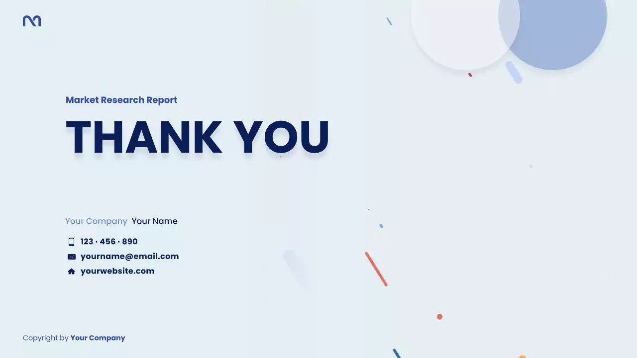 파랑과 남색의 심플한 시장조사 보고서