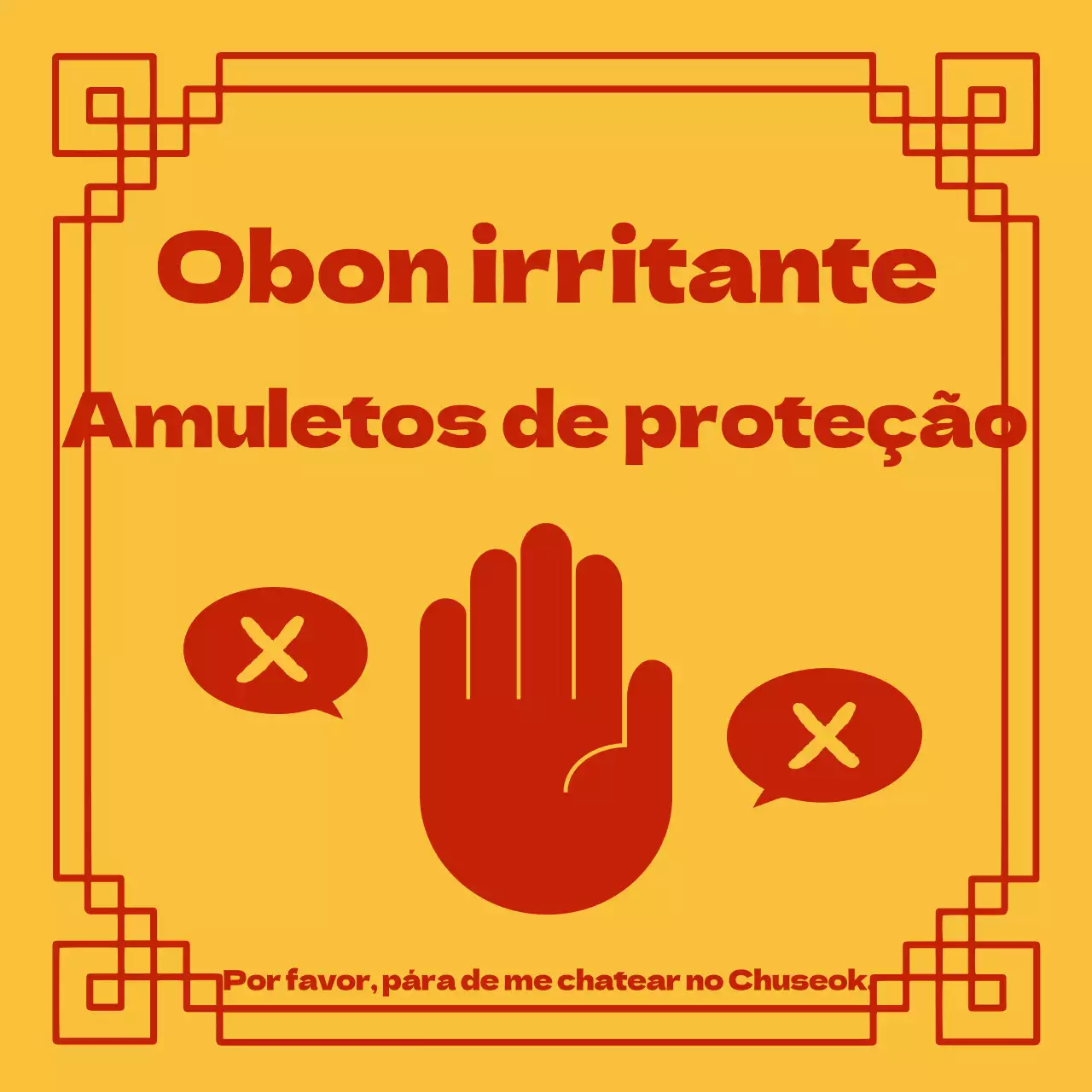 Amuleto Obon nagami na moda em vermelho e amarelo @trendytrends