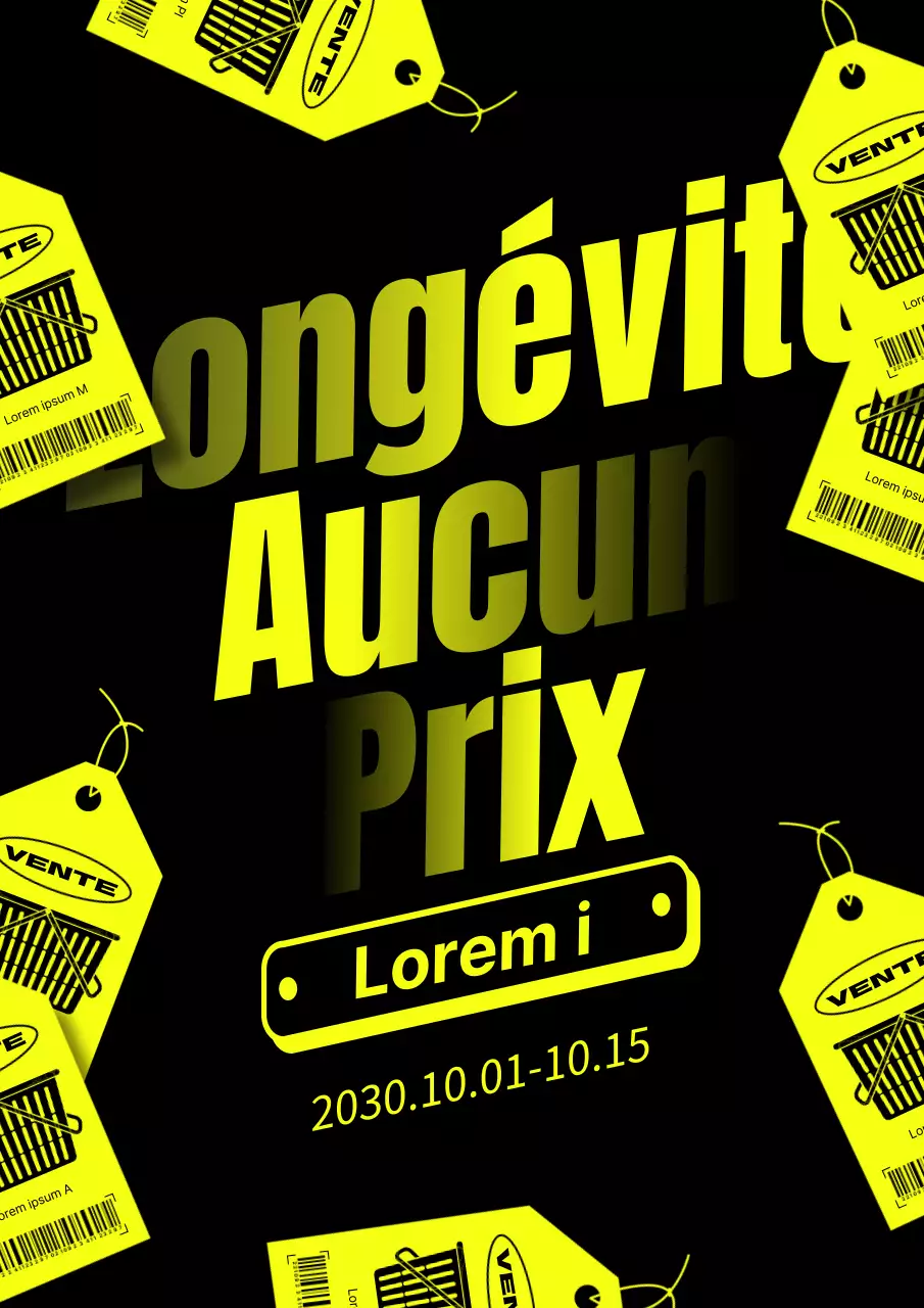 Pop-art, annonce de réduction en quantité limitée en jaune et noir