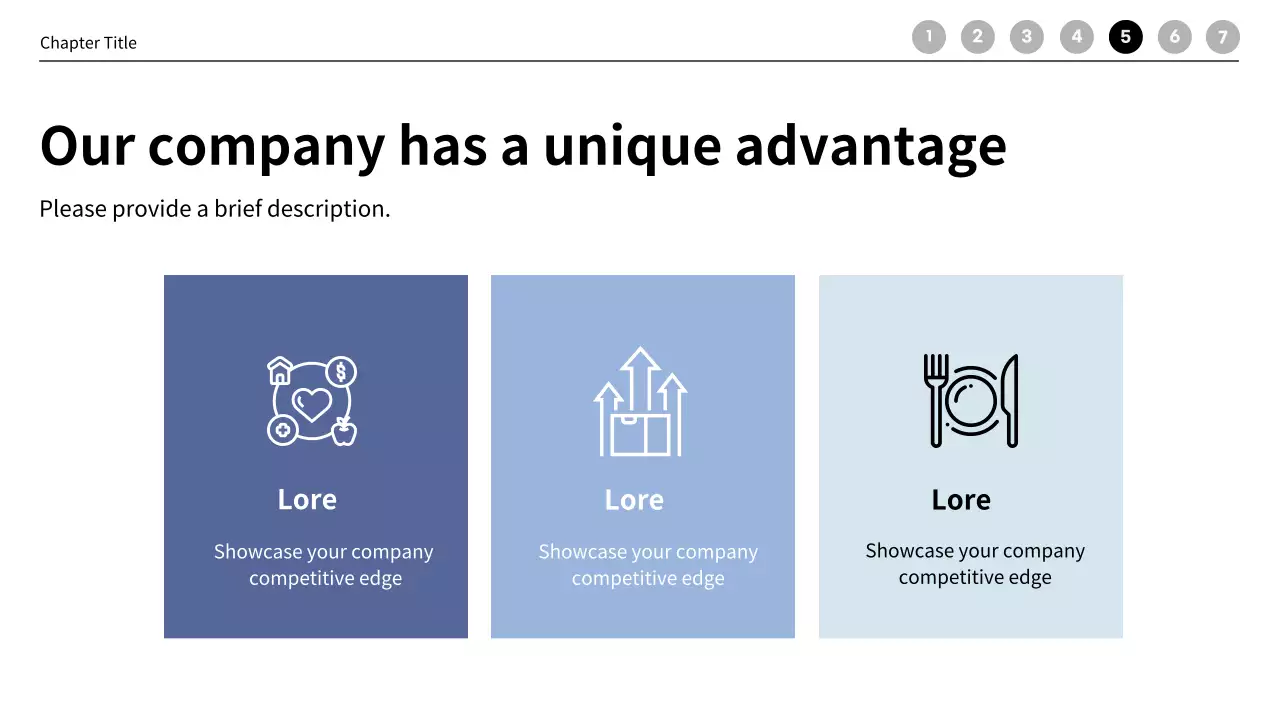 Modern meeting business company profile in blue