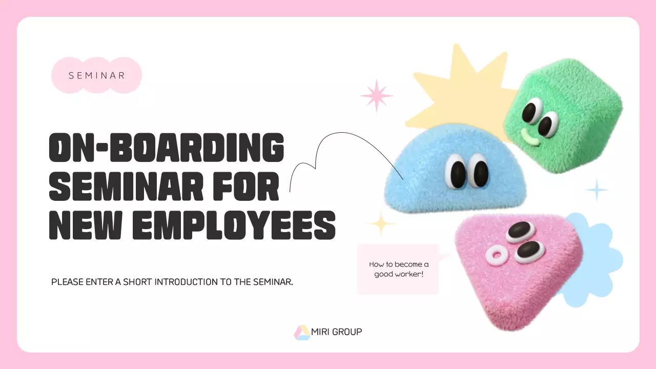 핑크트렌디 온보딩 세미나 초대장 프레젠테이션