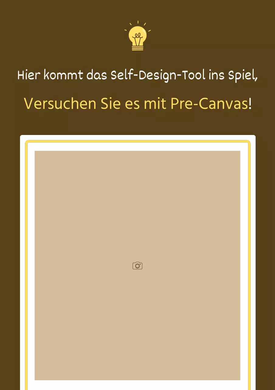 Eine einfache Storytelling-Produktpräsentation in Gelb und Beige