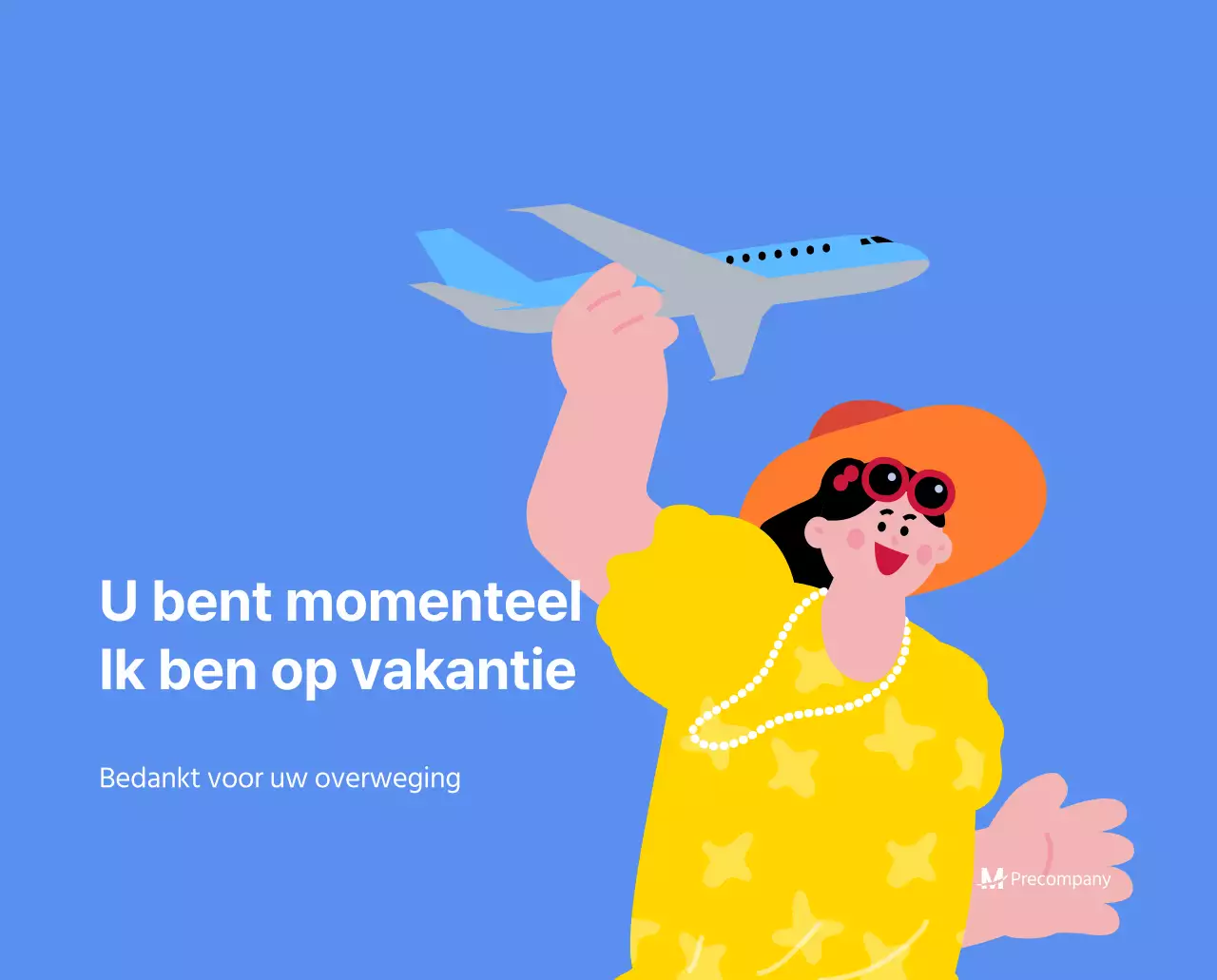 Motiverende kalender met energieke illustraties en positieve citaten op een lichtblauwe achtergrond