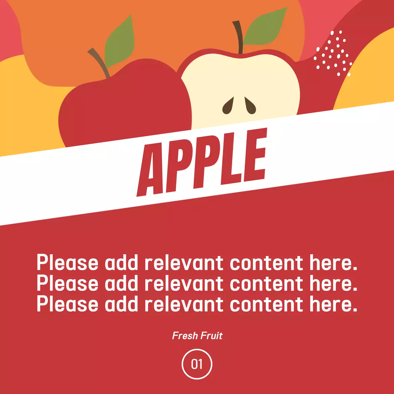 Promote seasonal fruits with a pop of orange and green