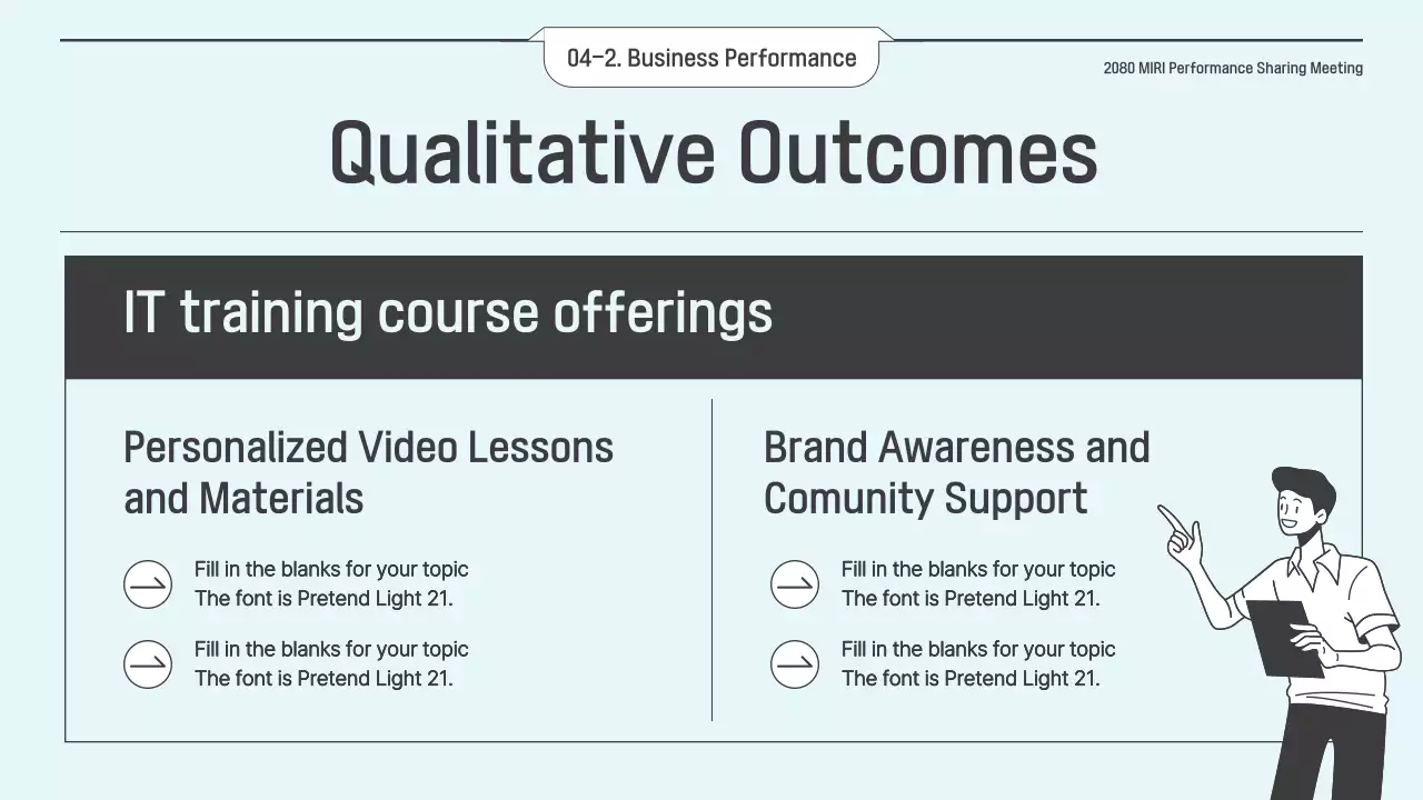 블루 미니멀 IT 비즈니스 플랜 프레젠테이션