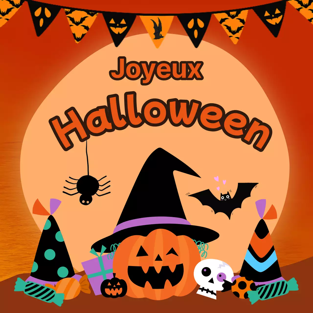 Promouvoir de jolies idées de décoration d'Halloween en orange