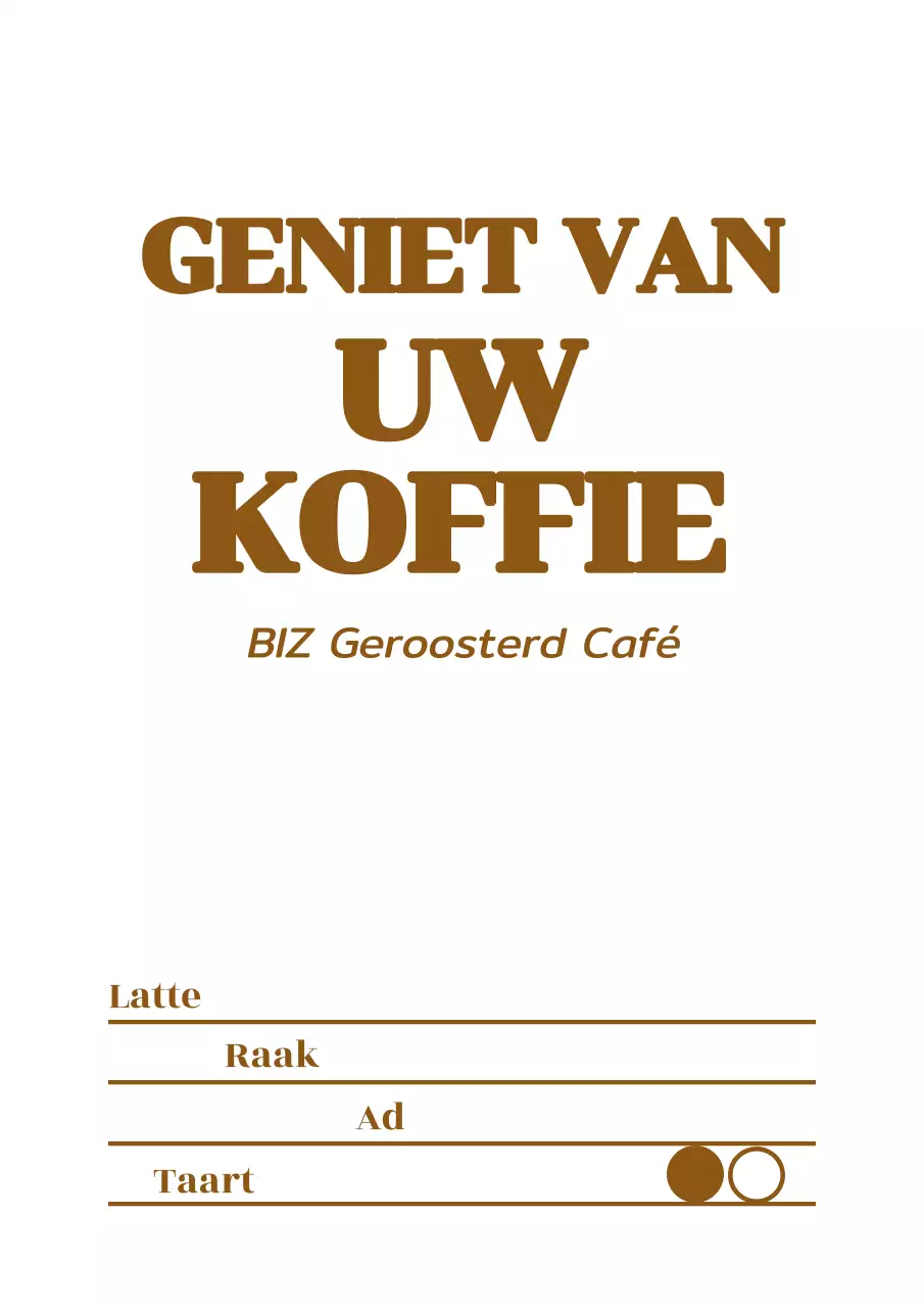 Eenvoudige menubesturing in bruine tinten