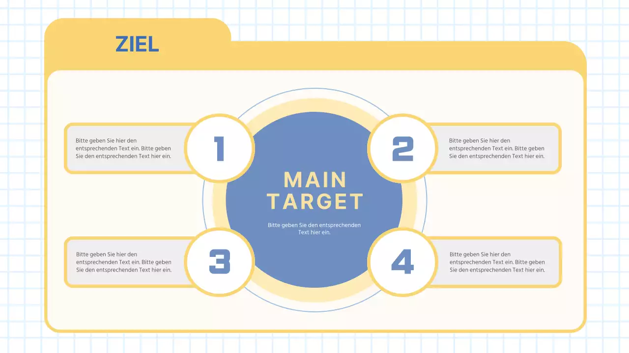 Modernes Marketing Sitzungsprotokoll in hellblau und gelb