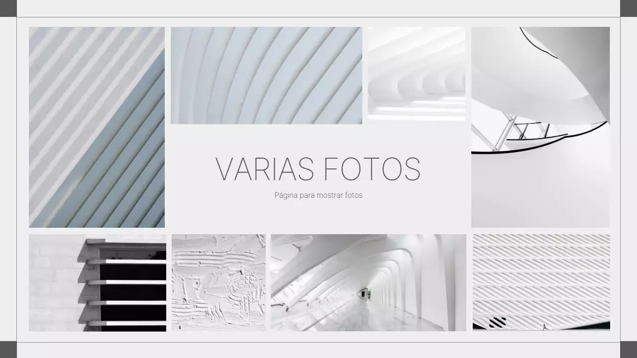 Propuesta de collage fotográfico geométrico en blanco y azul